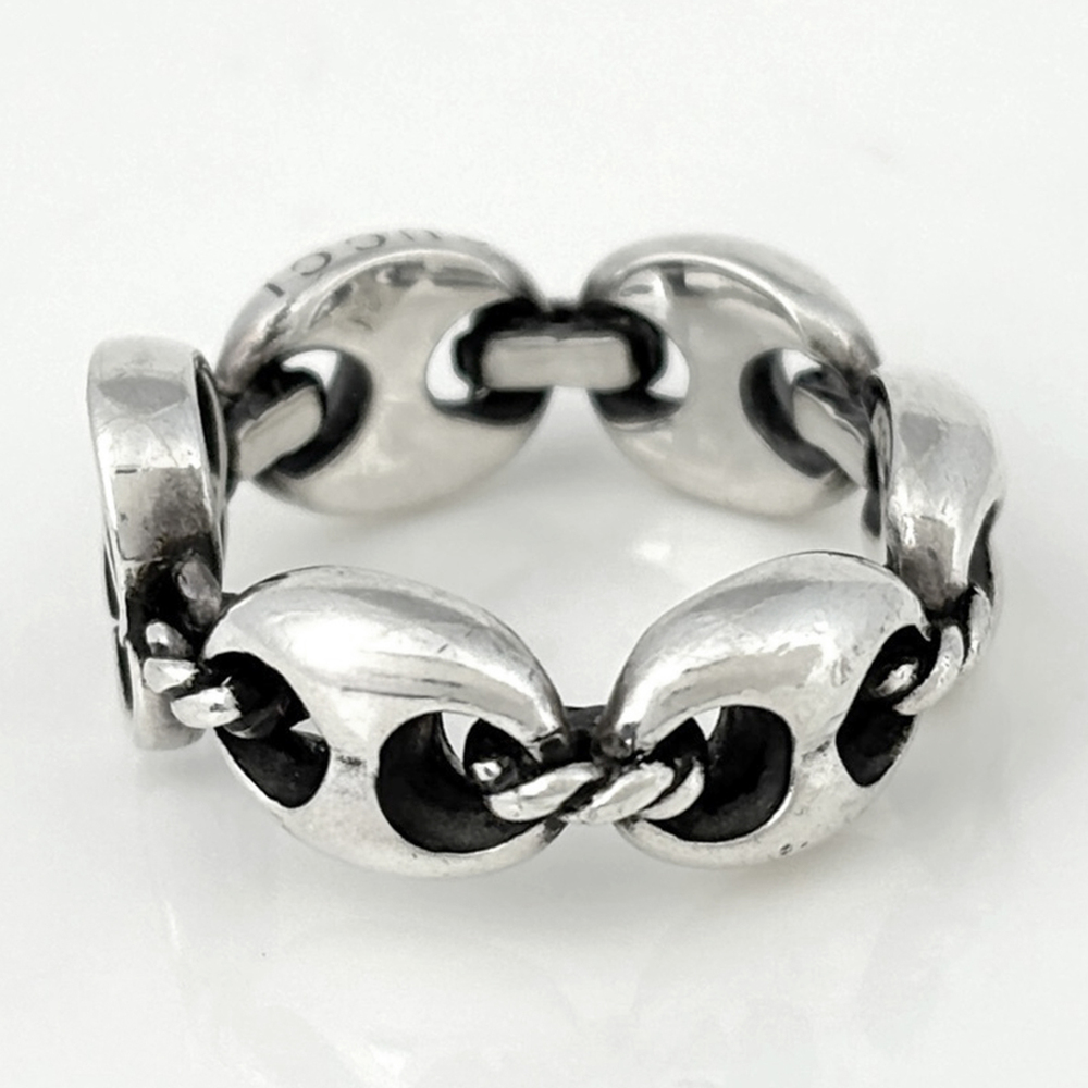 Gucci Marina Chain Ring With Double G Design, Sterling Silver 925, Silver, Wo... View 3
